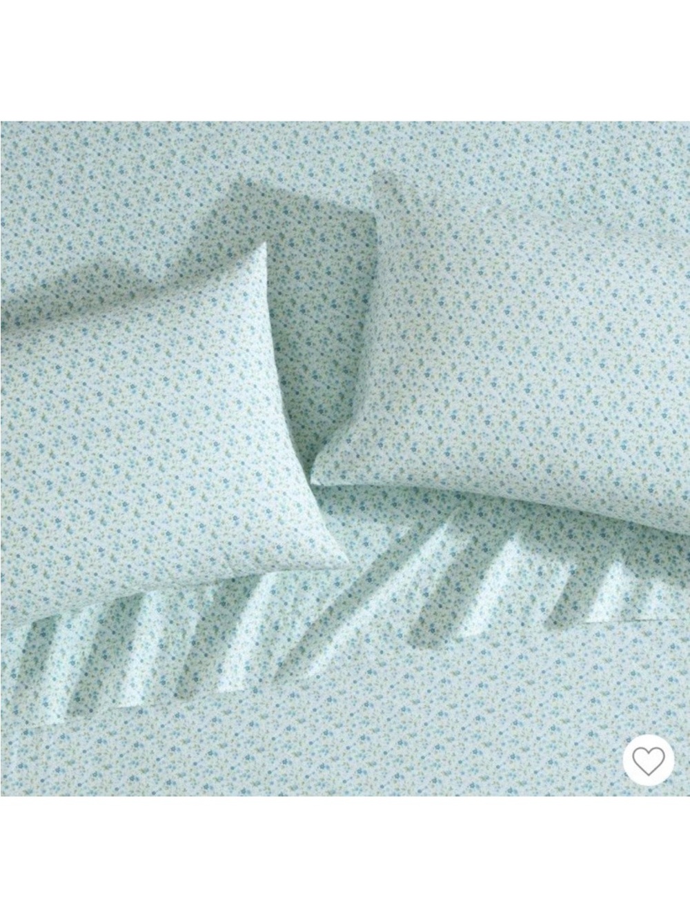 Laura Ashley ~ FULL Evie Blue Floral Sheet Set ~ 100%  Percale Cotton - Picture 7 of 8